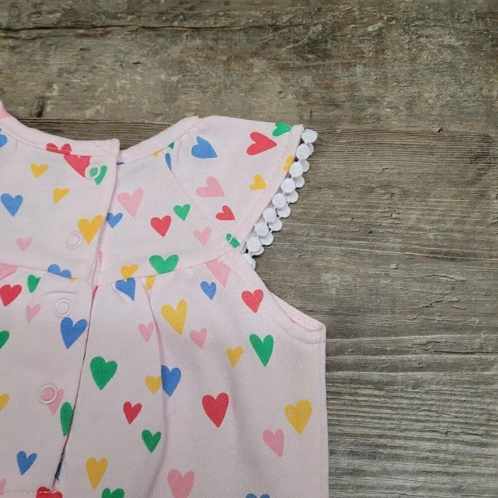 Little Me Dillard's Heart Print Girls 3 Months Jumpsuit & Headband, 2 Piece‎ Set